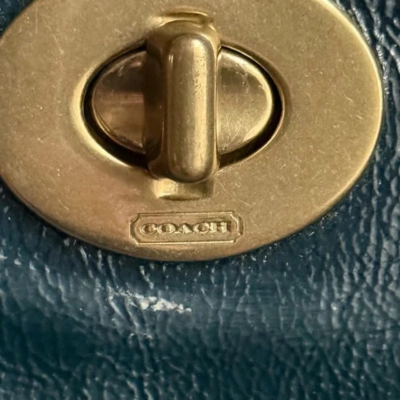 Coach Ergo Teal Patent Leather Large Hobo Bag - Picture 4 of 9